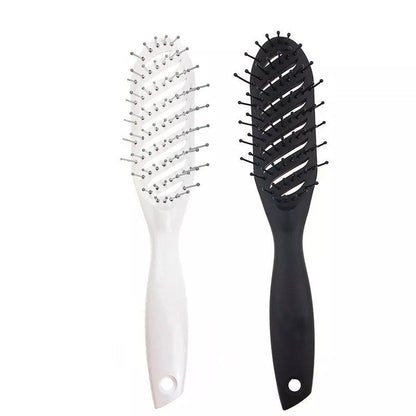Vent Comb Hairbrush in black, white, pink, or blue with anti-static hollow design