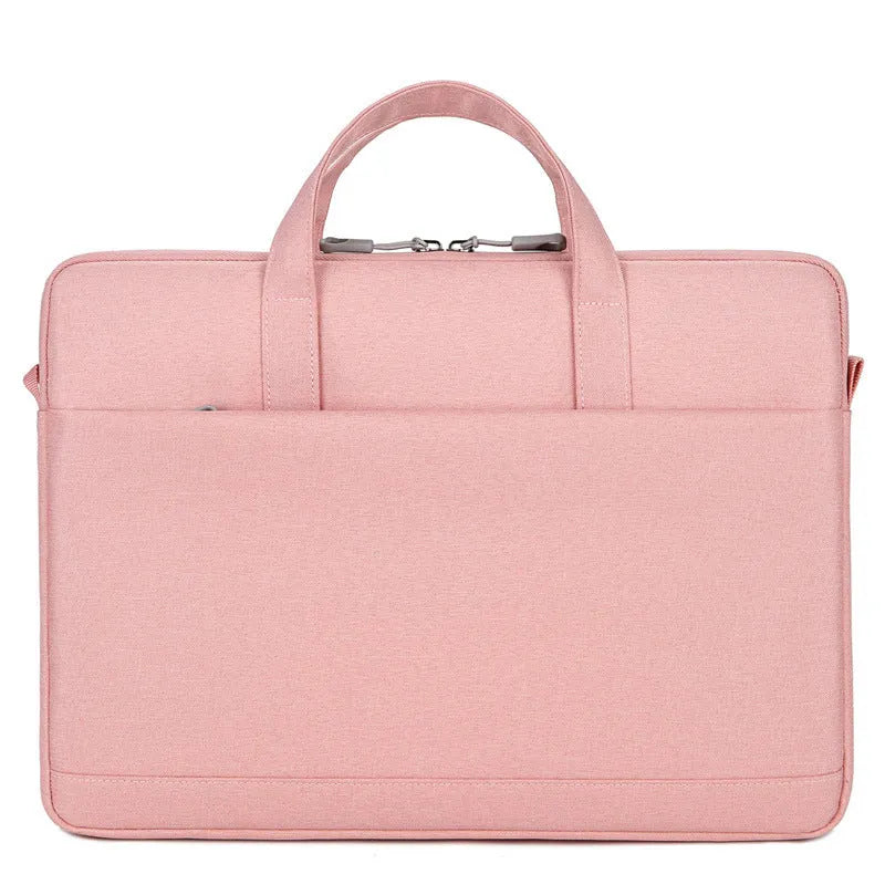 Oxford cloth laptop liner bag for MacBook 13-15 inch, zipper, multiple pockets, black blue grey pink