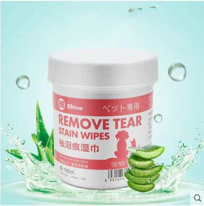 Premium cat grooming wipes for removing tear stains and facial impurities
