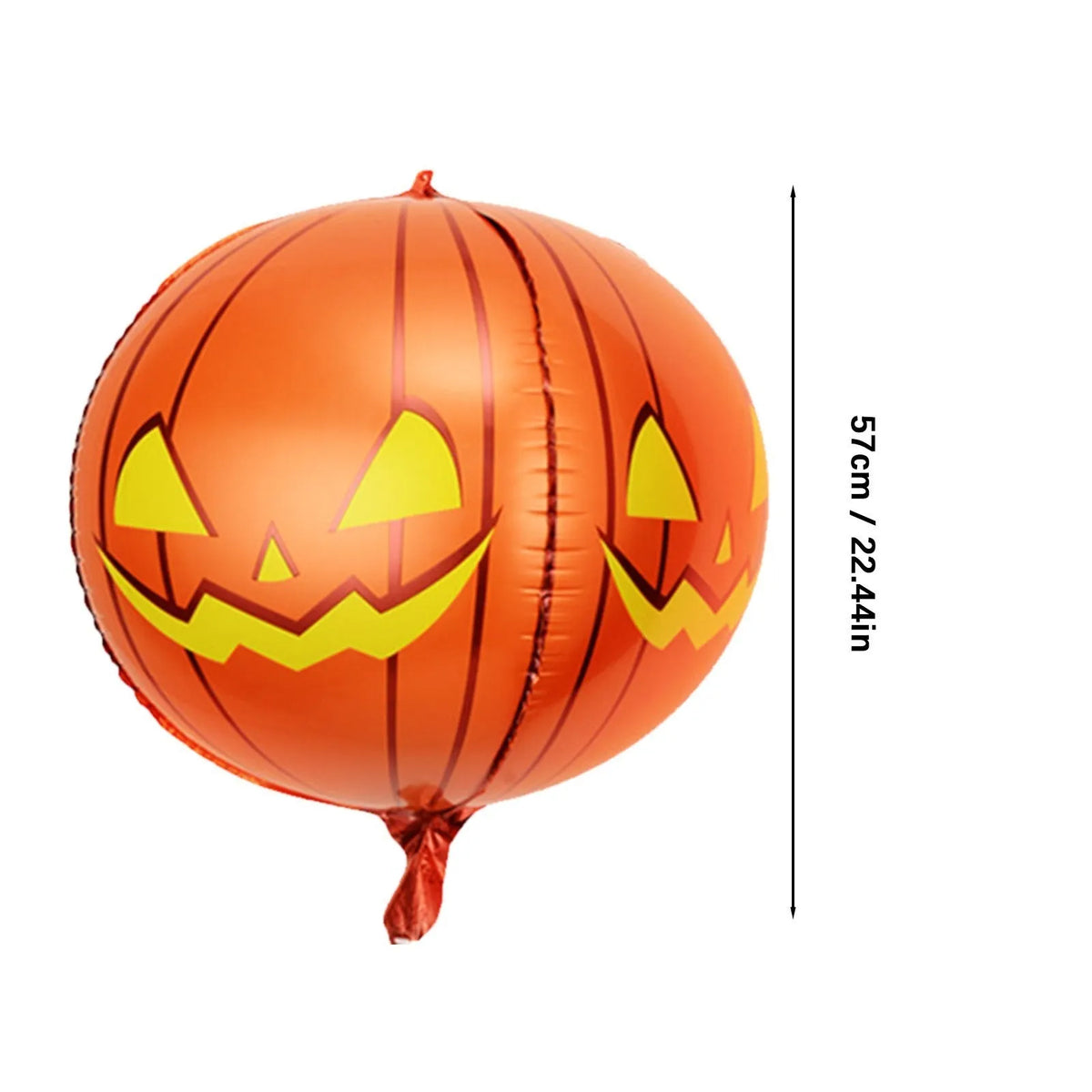 Halloween eyeball balloon with bloodshot pattern, 55 cm uninflated, 40 cm diameter when inflated, in green, blue, or red