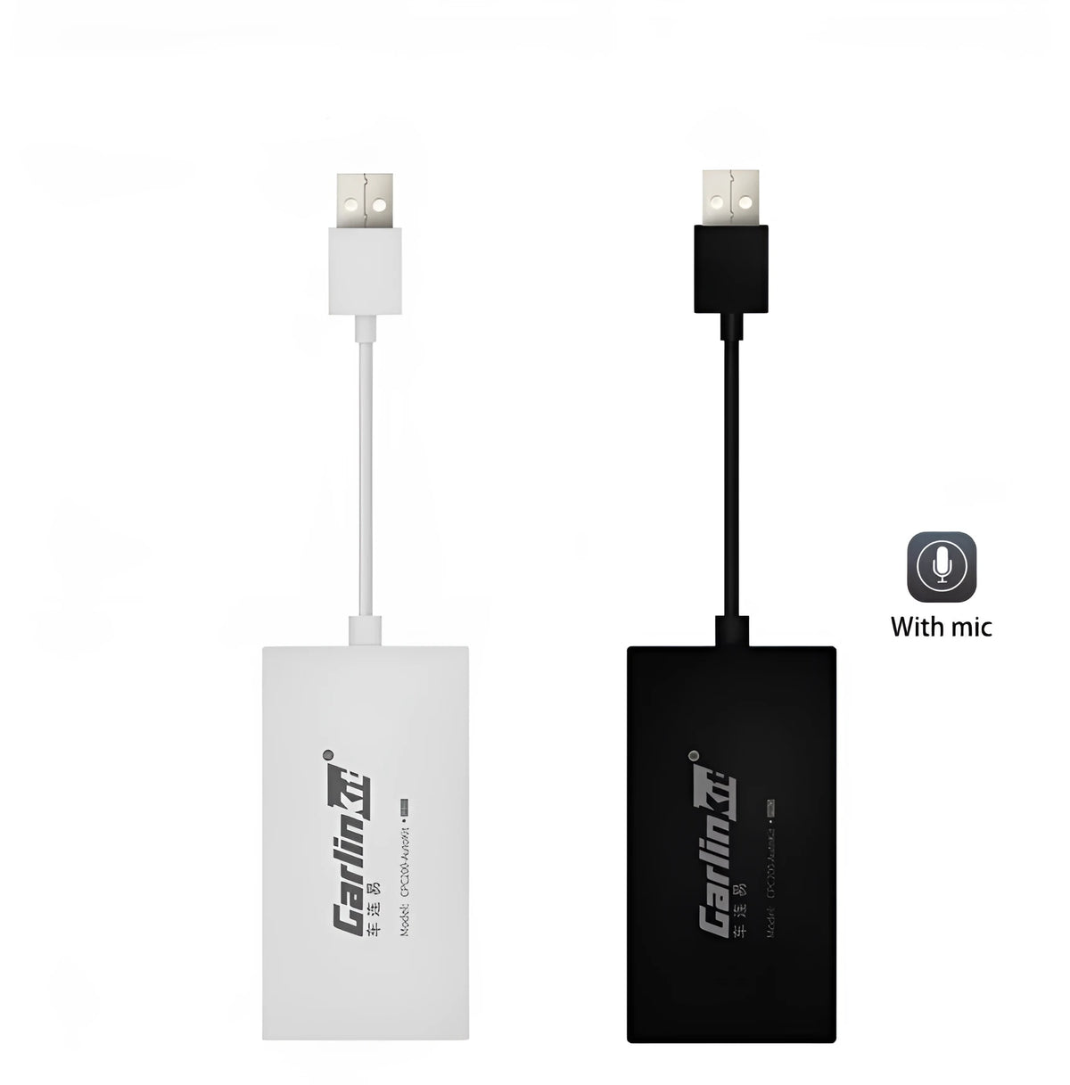 Black wireless CarPlay USB dongle for Android car stereo iPhone connectivity