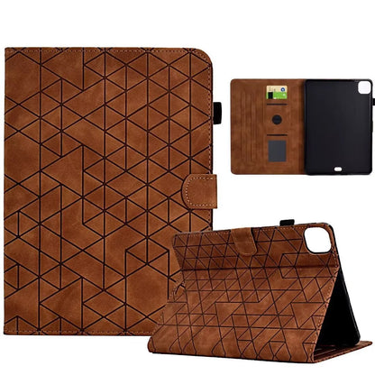Diamond frosted leather tablet case with card holder for iPad Pro 11, shown in green