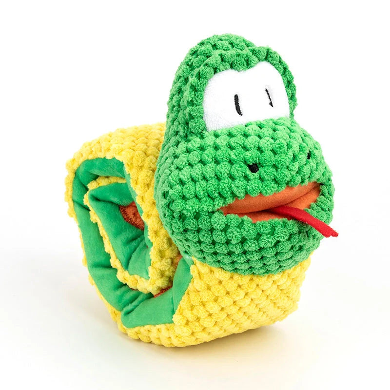 Colourful Snake Snuffle Toy for dogs, designed for mental stimulation and fun