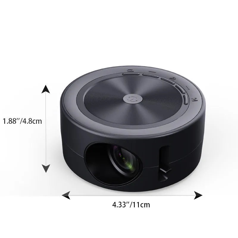 YT200 wired LED projector in portable 110x47mm design with same-screen projection capability