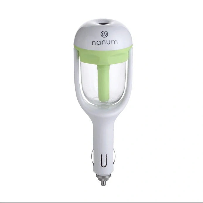 Compact car humidifier with essential oil diffuser and air purifier in various colours