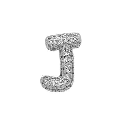 Retro copper bracelet with a letter 'A' charm featuring micro inlaid zircon, shown in a gold finish.