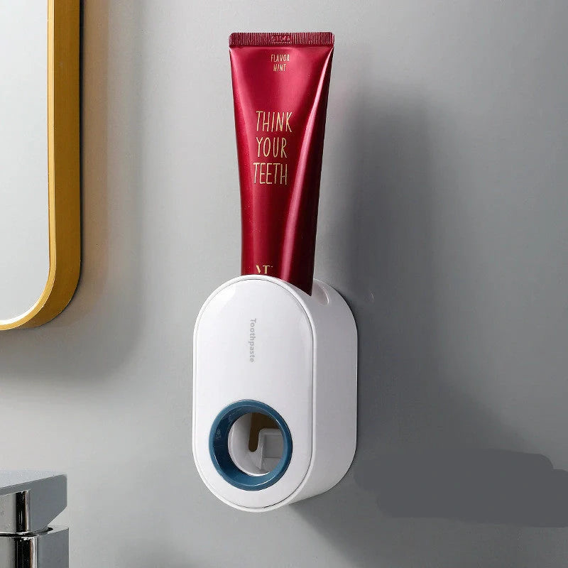 Automatic Wall-mounted Toothpaste Squeezer in multiple colors for efficient dispensing