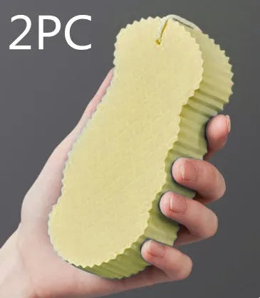3D fish scale pattern bath sponge in white, grey, pink, or light blue for gentle exfoliation