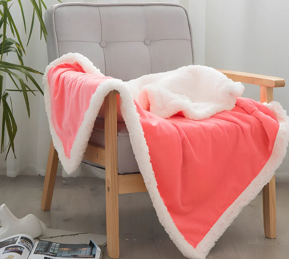 Double-sided crystal cashmere nap blanket in multiple sizes for spring and autumn use