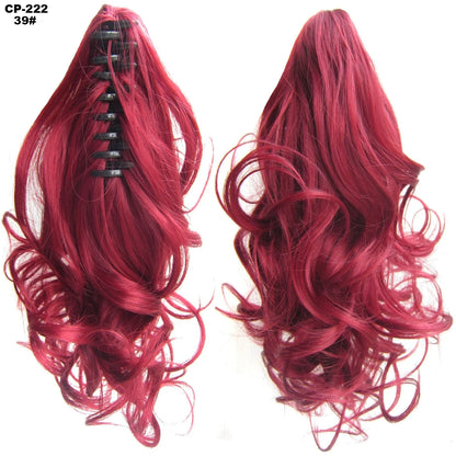 Stylish ponytail hair extension with natural-looking waves for a glamorous hairstyle