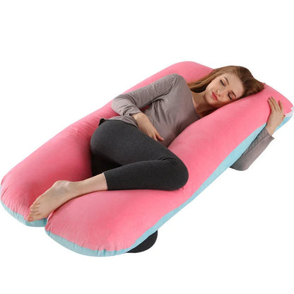 Comfort U-Shape Pregnancy Pillow with removable pure cotton cover for expectant mothers