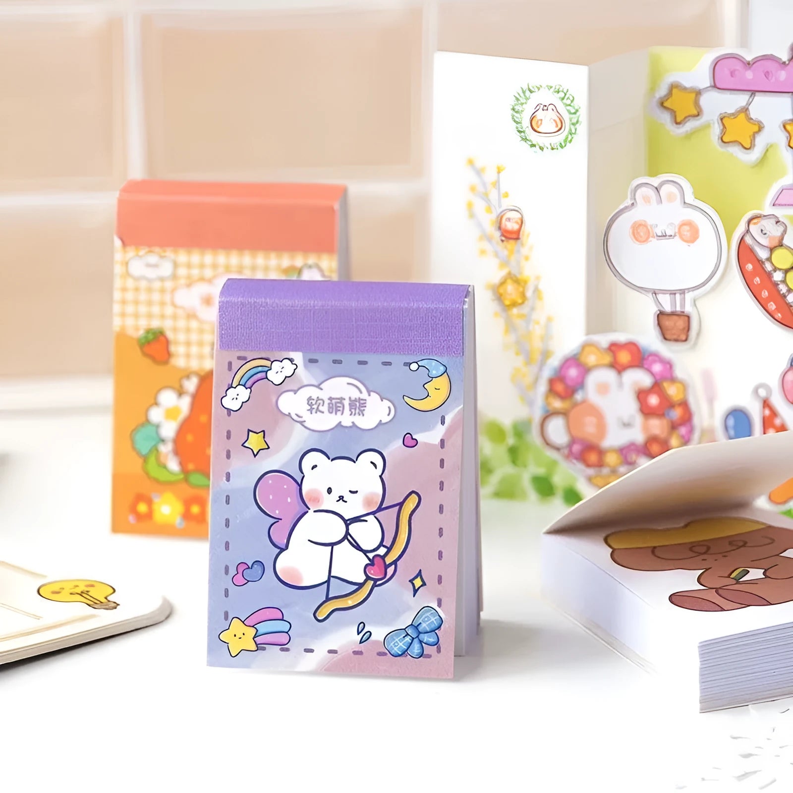 Japanese cartoon character sticker sheet with 50 self-adhesive 40x60mm vinyl decals for notebook decoration