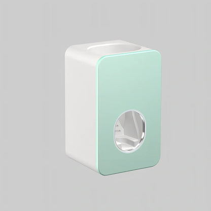 Black wall-mounted automatic toothpaste dispenser with 1 ml pump, punch-free adhesive, 18 cm height for bathroom use