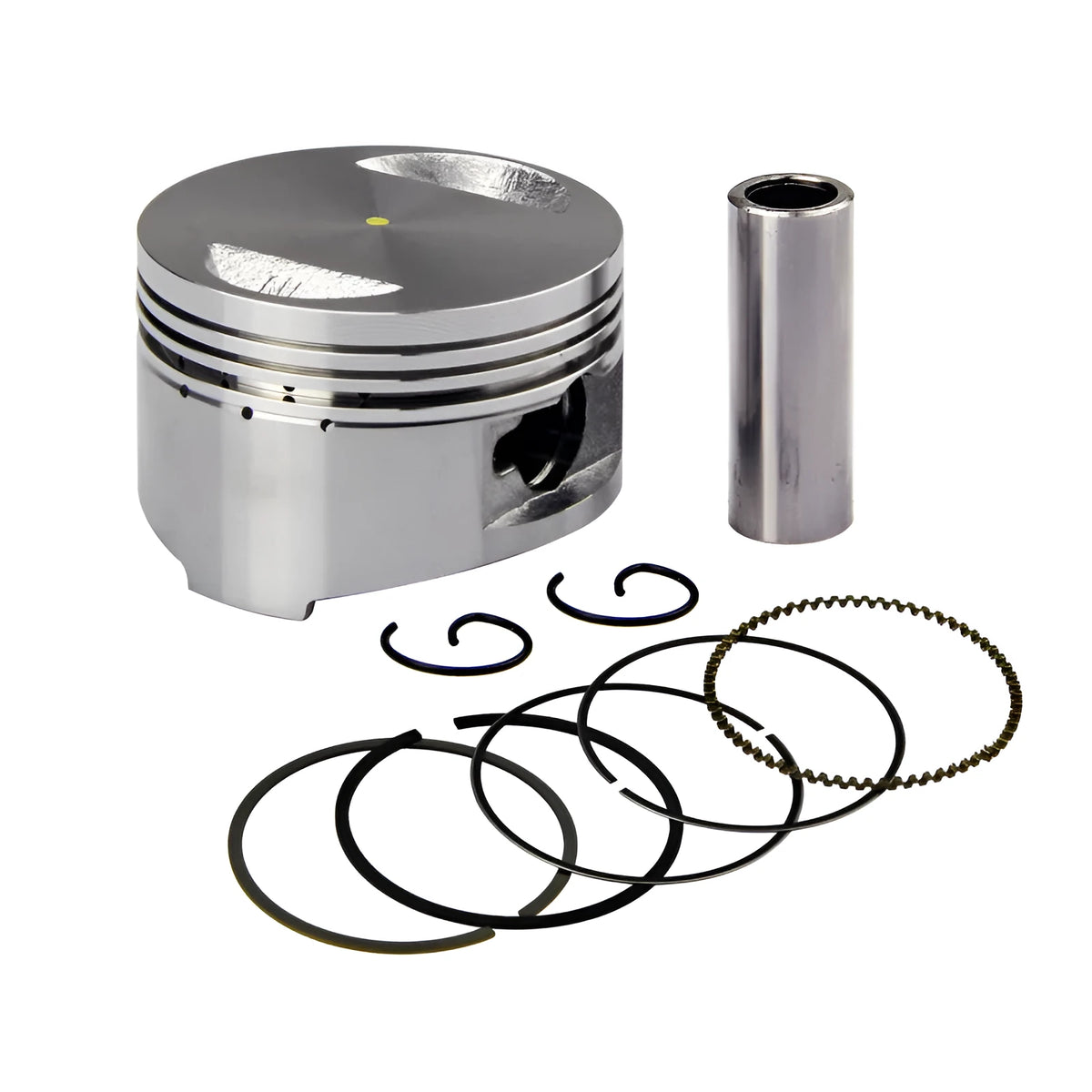 GY6 125cc scooter engine piston kit with rings and components for engine repair