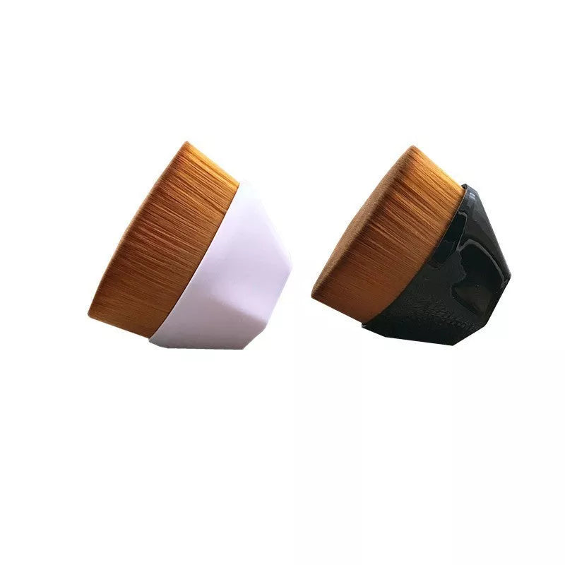 Soft synthetic foundation brush kit for flawless makeup application in black, white, and pink