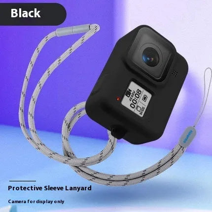 GoPro Hero8 Black silicone protective sleeve with anti-lost carrying strap in blue
