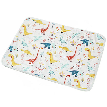 Breathable cotton cartoon waterproof baby changing pad with various patterns