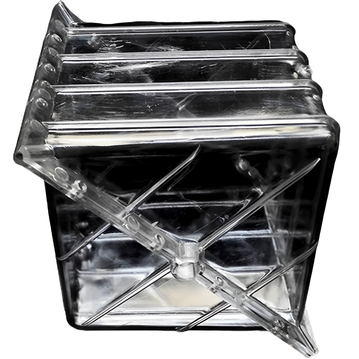 Transparent square plastic watermelon growth mould measuring 13cm for shaping fruits