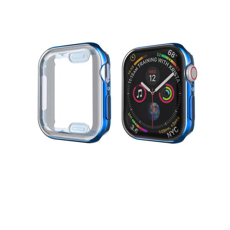 TPU watch case cover in pink for 38mm 40mm 42mm 44mm smartwatch, flexible protective shell