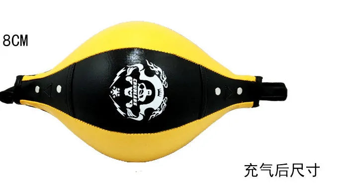 Diamond pattern boxing speed ball with inflator for martial arts training