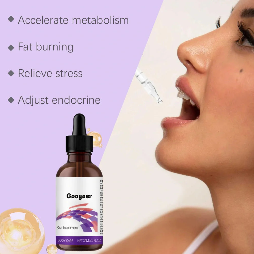 Googeer Oral Supplements Body Treatment 30ml bottle with precision dispenser for controlled application