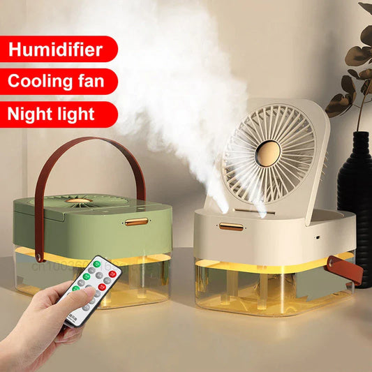 Versatile 3-in-1 Portable Air Cooler, Humidifier, and Fan with Remote Control for Refreshing and Comfortable Home or Office Environment