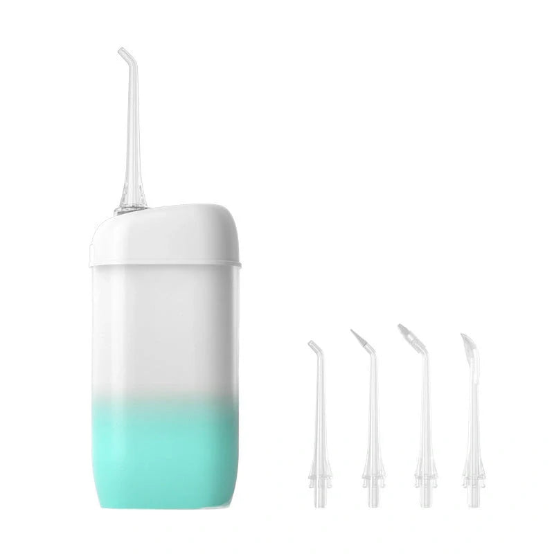 Portable electric oral irrigator with multiple nozzles for deep cleaning