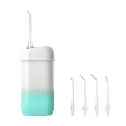 Portable electric oral irrigator with multiple nozzles for deep cleaning