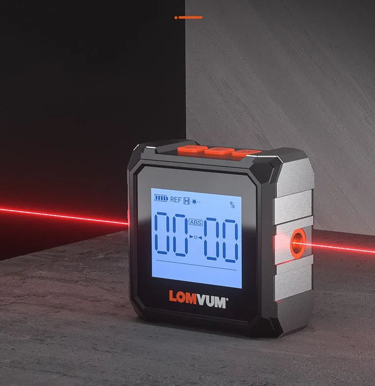 Longyun digital inclinometer with infrared laser measurement, alloy casing, and backlight display