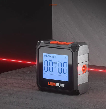 Longyun digital inclinometer with infrared laser measurement, alloy casing, and backlight display