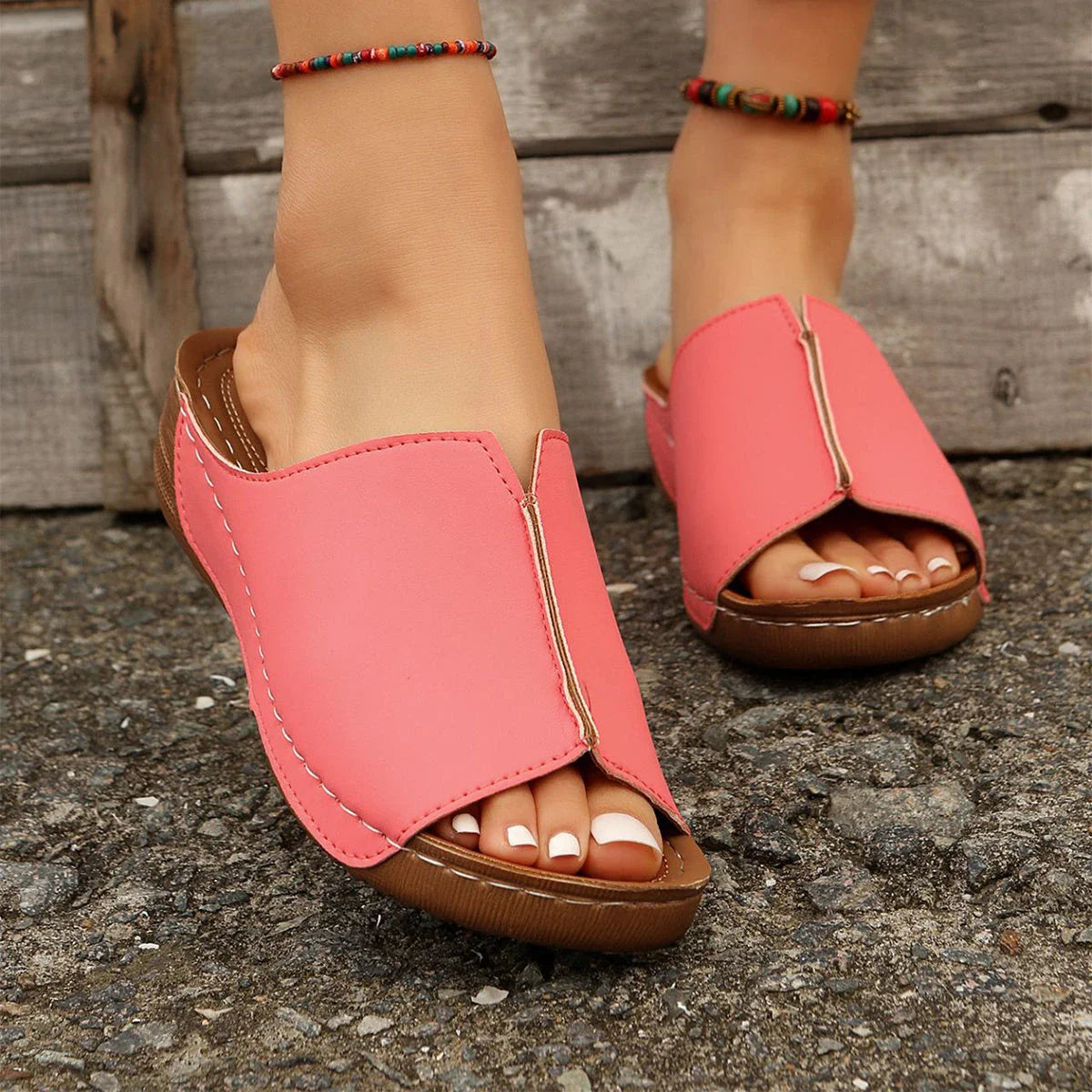 Stylish summer wedge sandals for women in various colors and sizes