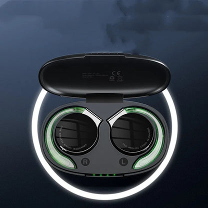 Black and white wireless Bluetooth sports earphones with in-ear ear plug design.