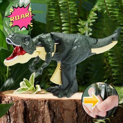 Battery-free green telescopic spring swing dinosaur toy for children