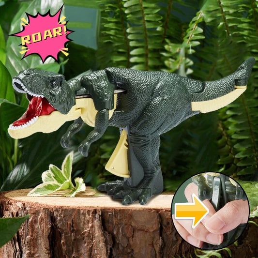Battery-free green telescopic spring swing dinosaur toy for children