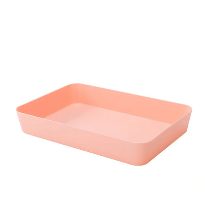 Plastic drawer organiser for underwear storage in multiple sizes and colours
