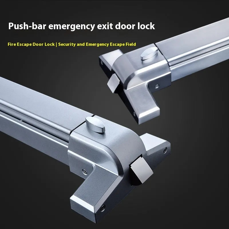 Stainless steel fireproof push lock with external handle for 65cm baked paint doors