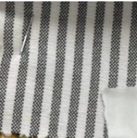 Stylish thick striped wide-leg trousers in white, black, and blue, perfect for any occasion.