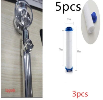 Turbo Propeller Shower Head with 360° fan extension and holder for a luxurious shower experience