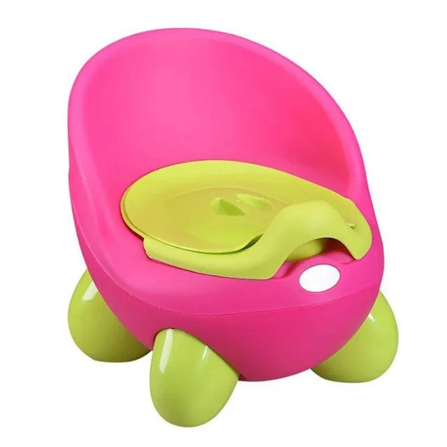 Dandan children's cartoon baby stool toilet in a choice of six colours including red, blue, and pastel pink.