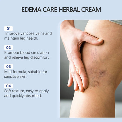 20g white tube of Herbal Gentle Soothing Leg Care Cream with black grass seeds and horse chestnut.