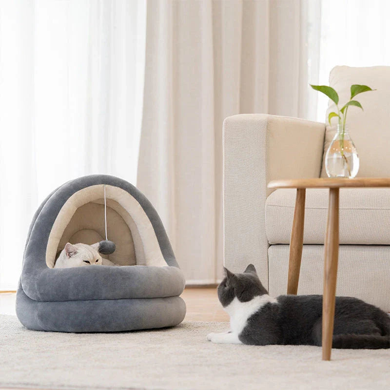 Premium Cat Beds in Grey and Beige Grey Colours, Designed for Comfort and Relaxation