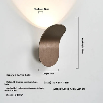 Creative wall light bulb in brushed metal finish with modern simplicity design