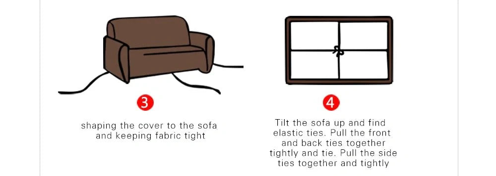 Elastic sofa cover in navy blue with high-density fabric for stain protection
