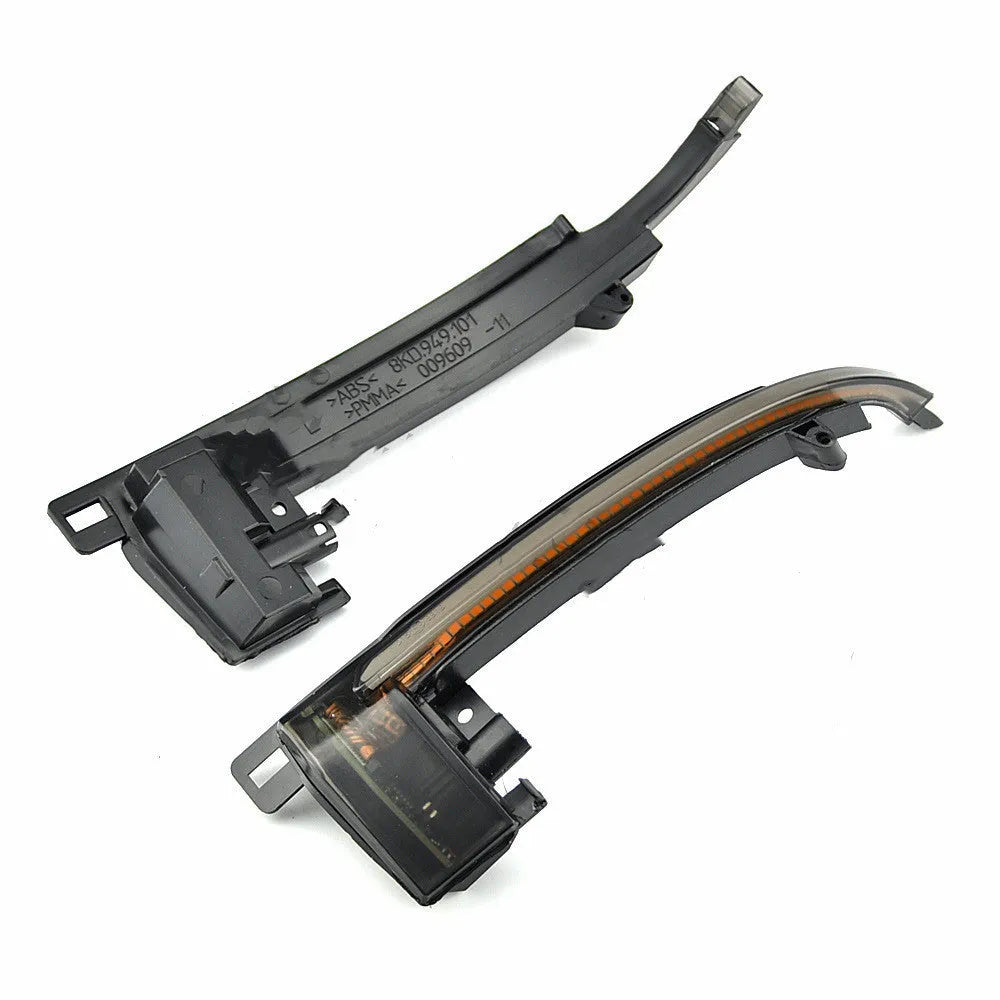 Dynamic LED mirror turn signal for Audi B8 and B8.5 models in black or white finish