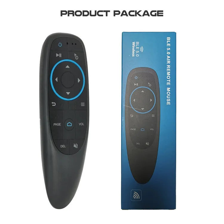 G10 G10S intelligent voice remote control with plastic shell, silicone buttons, and 164mm length