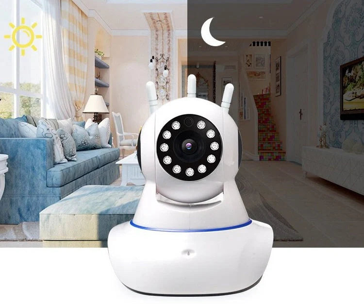 HD 1080P wireless surveillance camera with infrared night vision and pan/tilt control