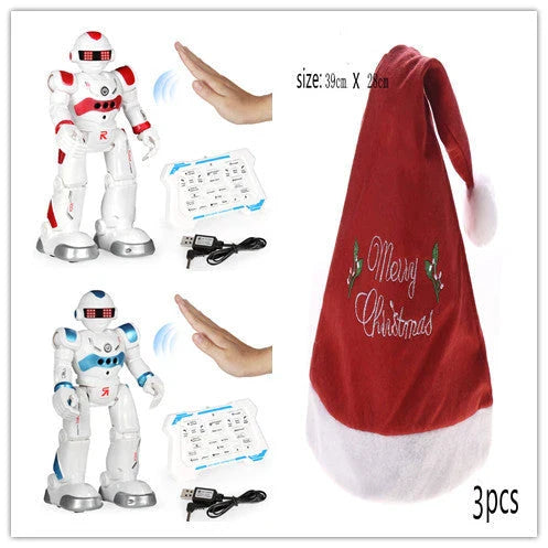 Remote control dancing robot toy with gesture controls, autonomous navigation, and customizable dance routines
