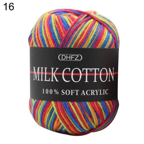 Vibrant multi-color jacquard knitting yarn for cosy handmade creations