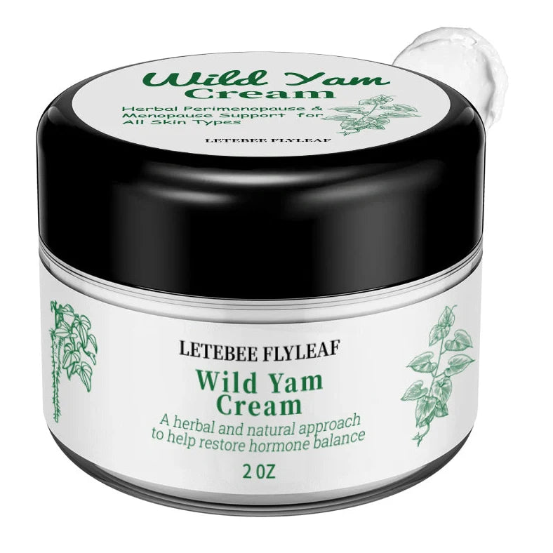 2 oz wild yam face cream container with screw-top lid, 6 cm diameter