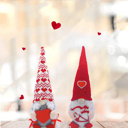 Soft, plush Cupid gnome figures in various styles for Valentine's Day, Christmas, and year-round home decor